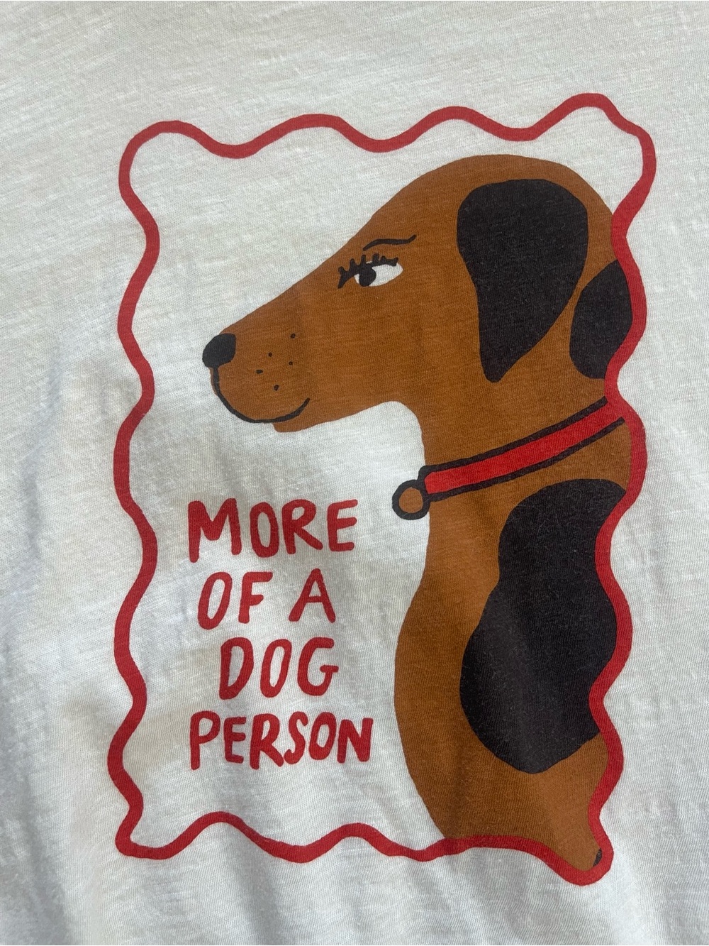 Anthropologie Maeve x Lucy Kraly More of a Dog Person Graphic Tee Medium - Picture 3 of 7